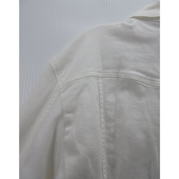 Levis Trucker XL Denim Moto Button Down White Tab Flap Pockets * - Picture 10 of 15